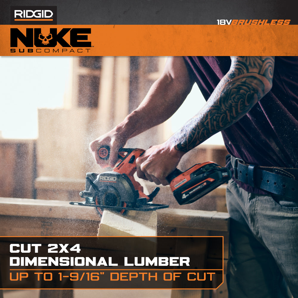 18V NUKE SubCompact Brushless 4-1/2” Circular Saw