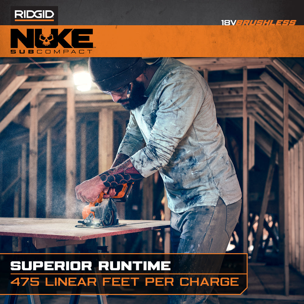 18V NUKE SubCompact Brushless 4-1/2” Circular Saw