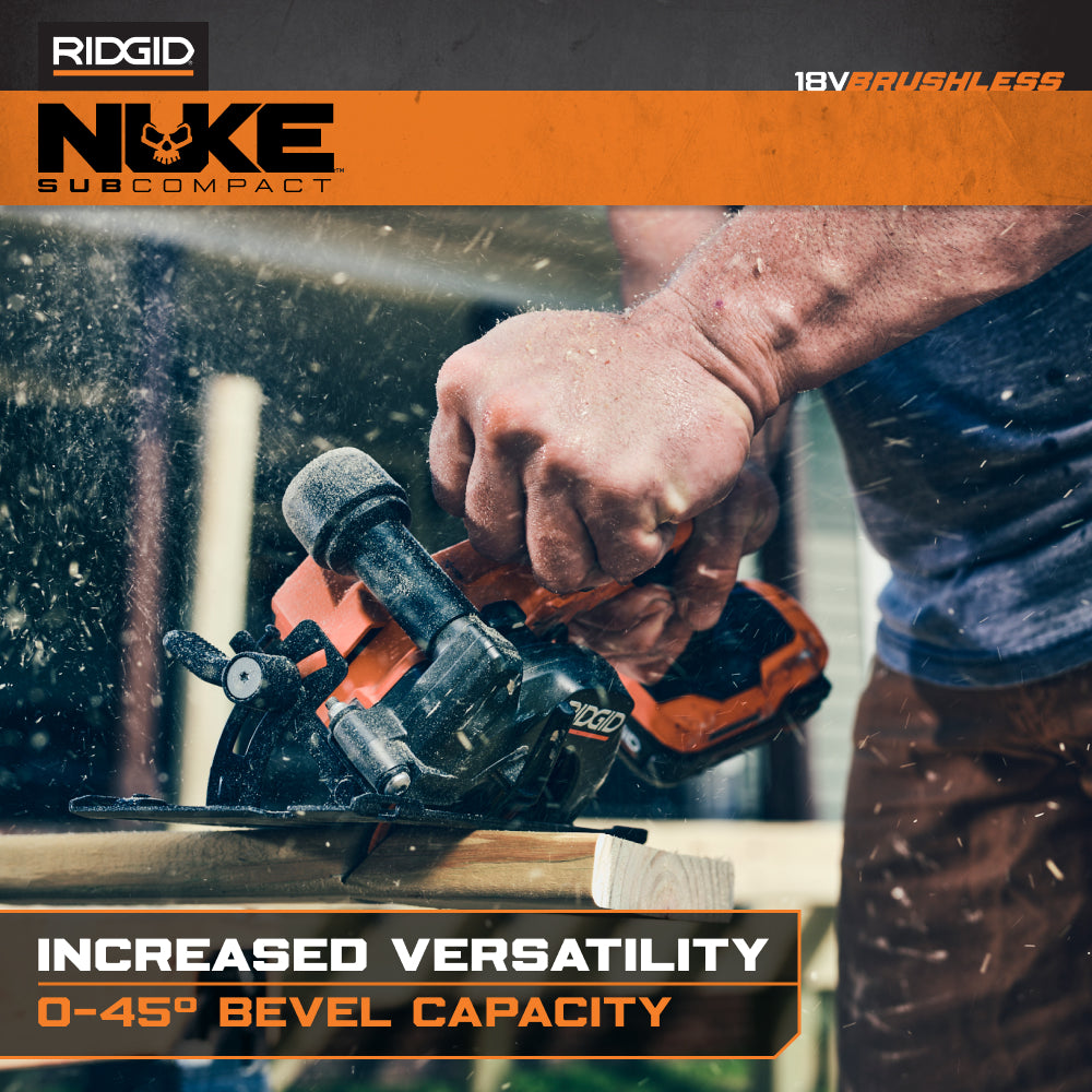 18V NUKE SubCompact Brushless 4-1/2” Circular Saw