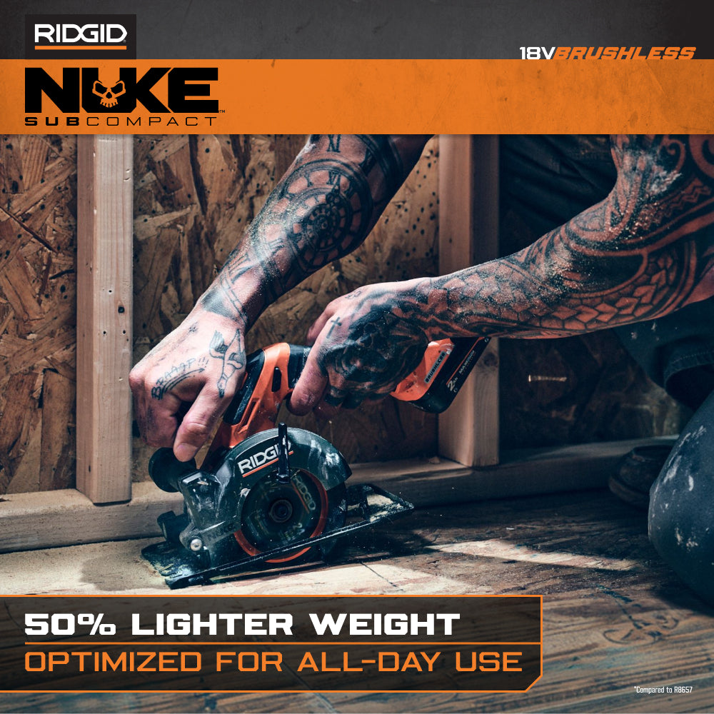 18V NUKE SubCompact Brushless 4-1/2” Circular Saw