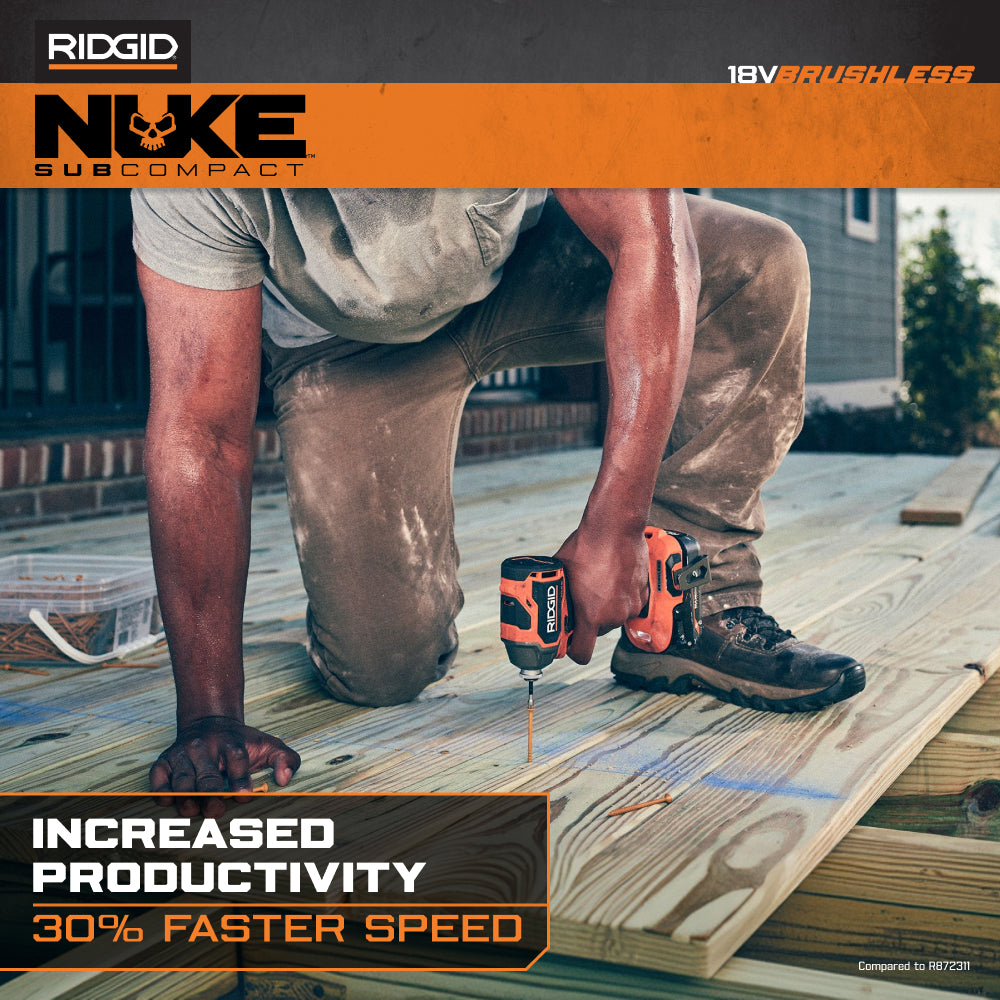 18V NUKE Subcompact Brushless 1/4" Impact Driver Kit