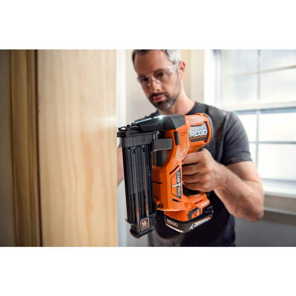 18V Brushless Cordless 18-Gauge 2-1/8 in. Brad Nailer with CLEAN DRIVE Technology with 2.0 Ah Battery and Charger