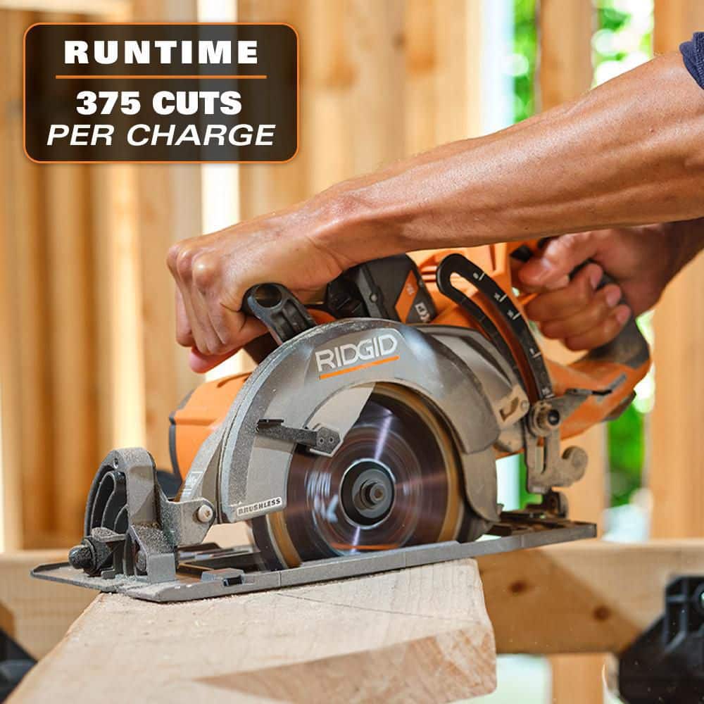 18V Brushless Cordless 7-1/4 in. Rear Handle Circular Saw Kit with 8.0 Ah MAX Output Battery, 18V Charger and Bag