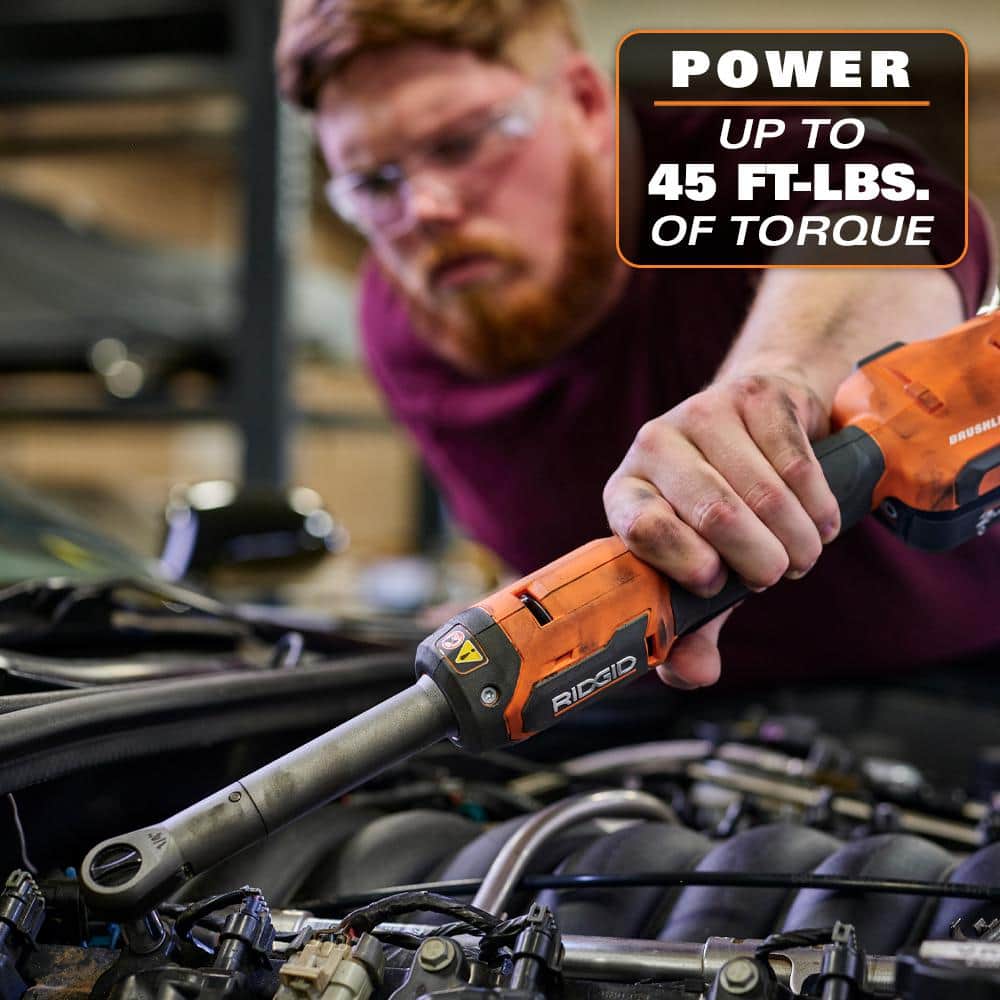 18V Brushless Cordless 1/4 in. Extended Reach Ratchet (Tool Only)