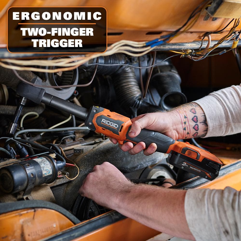 18V Brushless Cordless 3/8 in. Extended Reach Ratchet (Tool Only)