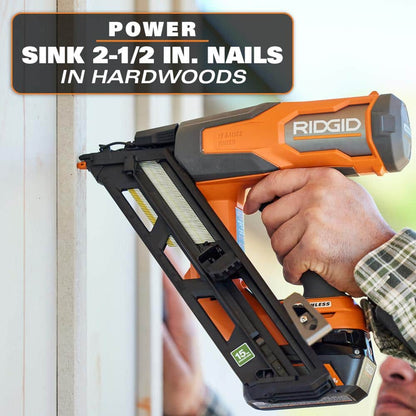 18V Brushless Cordless 15-Gauge Angled Finish Nailer Kit with 2.0Ah MAX Output Battery and Charger