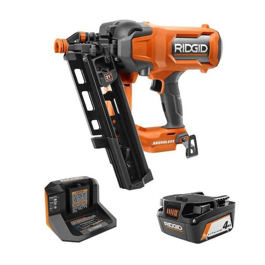 18V Brushless Cordless 21° 3-1/2 in. Framing Nailer Kit with 4.0 Ah Battery and Charger