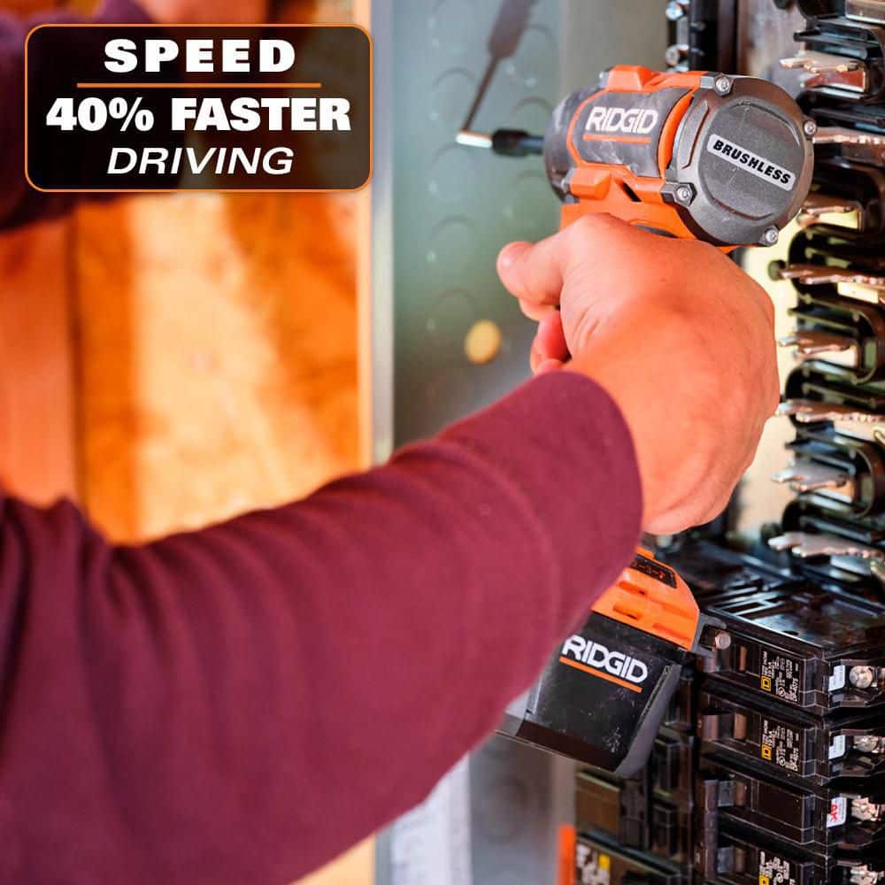 18V Brushless Cordless 4-Mode Impact Driver Kit with 2.0 Ah MAX Output Battery, Charger, and Case