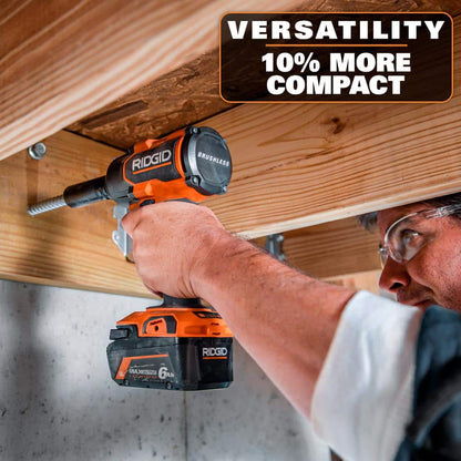 18V Brushless Cordless 4-Mode 1/2 in. Mid-Torque Impact Wrench with Friction Ring (Tool Only)