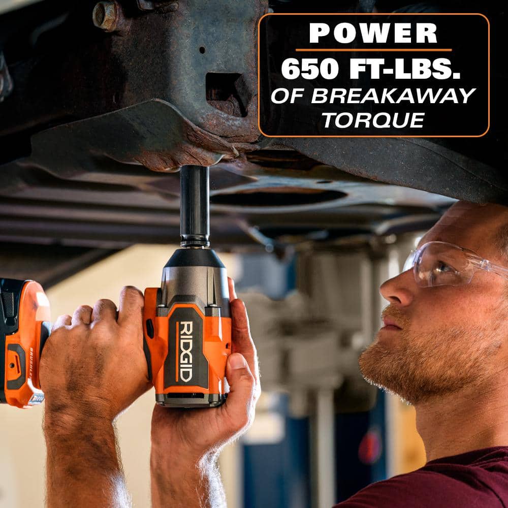 18V Brushless Cordless 4-Mode 1/2 in. Mid-Torque Impact Wrench with Friction Ring (Tool Only)