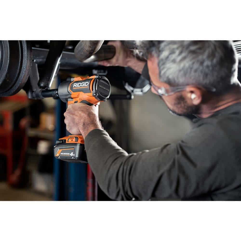 18V Brushless Cordless 4-Mode 1/2 in. High-Torque Impact Wrench Kit with 4.0 Ah Battery and Charger