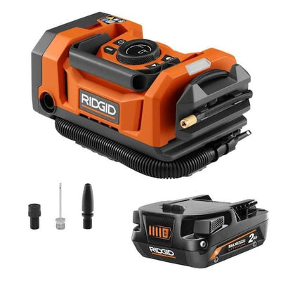 18V Cordless Dual Function Inflator Kit with 2 Ah Battery and Charger