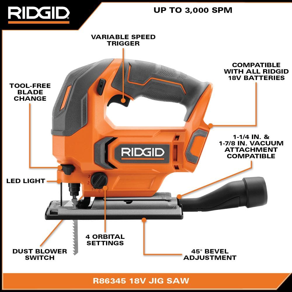 18V Cordless Jig Saw (Tool Only)