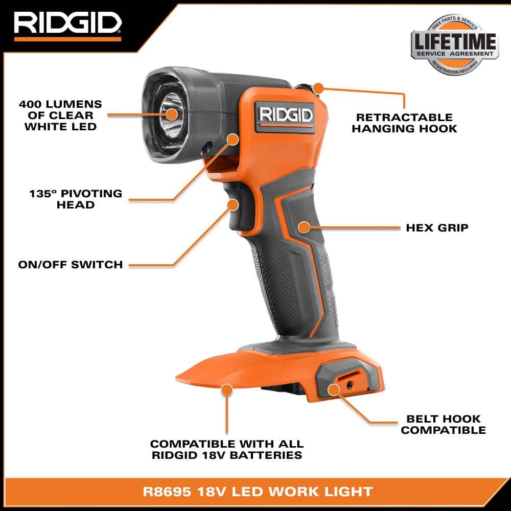 18V Cordless LED Work Light (Tool Only)