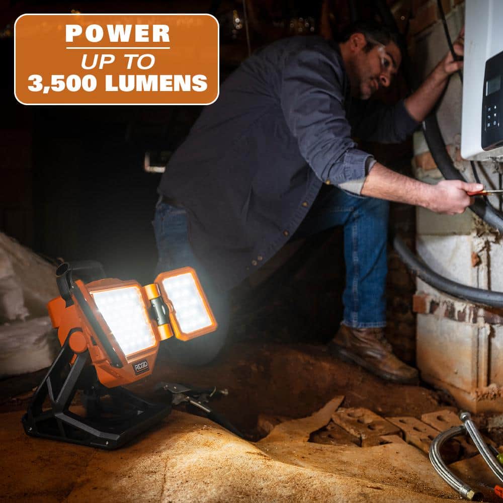 18V Hybrid Panel Light Kit with 4.0 Ah Battery and Charger