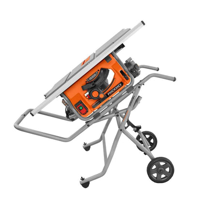 15 Amp 10 in. Portable Corded Pro Jobsite Table Saw with Stand