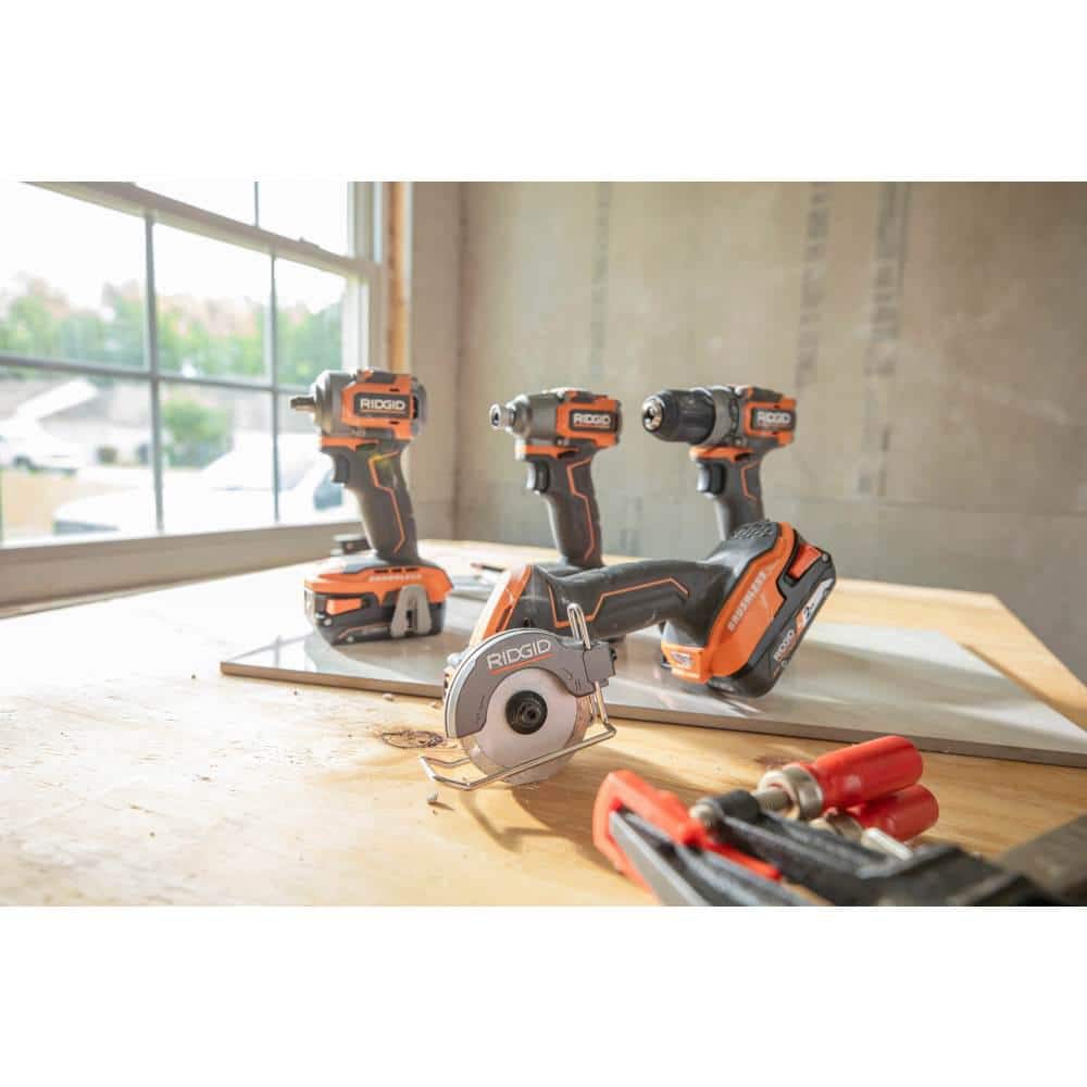 18V SubCompact Brushless Cordless 3 in. Multi-Material Saw Kit with (3) Cutting Wheels, 2.0 Ah Battery, and 18V Charger