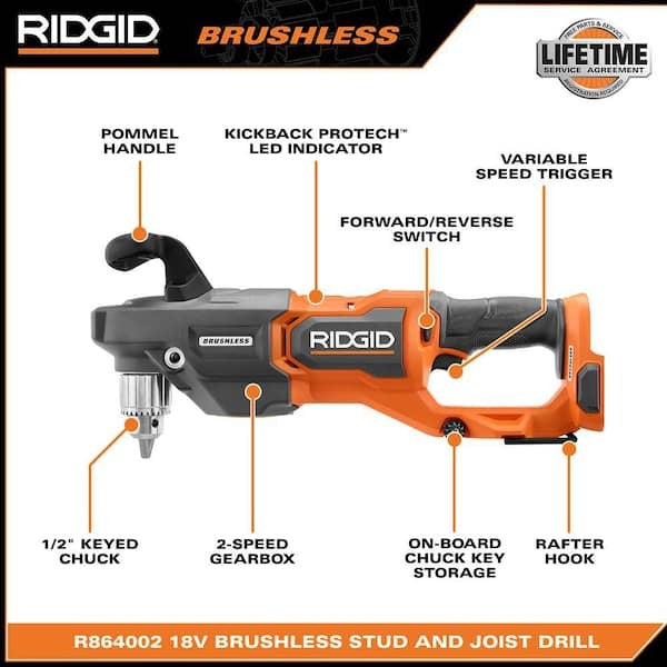 18V Brushless Cordless 1/2 in. Stud and Joist Drill (Tool Only)