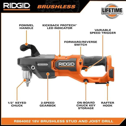 18V Brushless Cordless 1/2 in. Stud and Joist Drill (Tool Only)