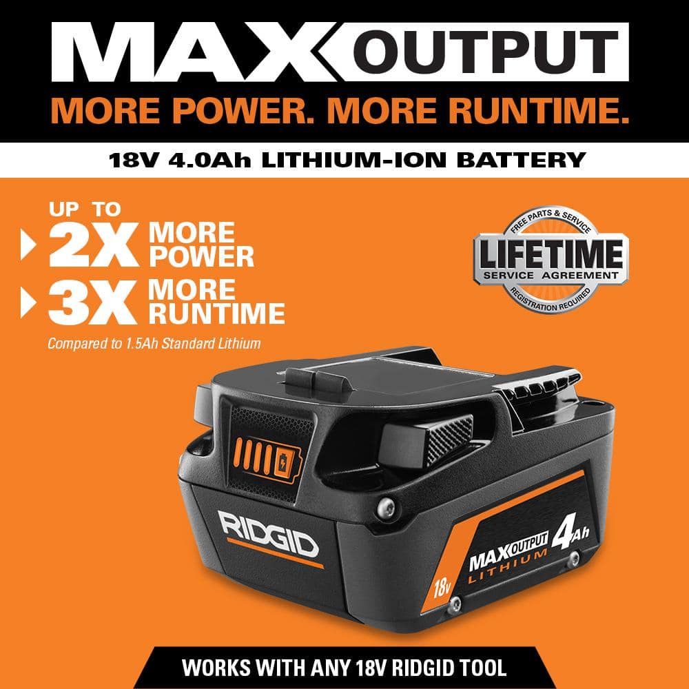 18V 4.0 Ah MAX Output Lithium-Ion Battery