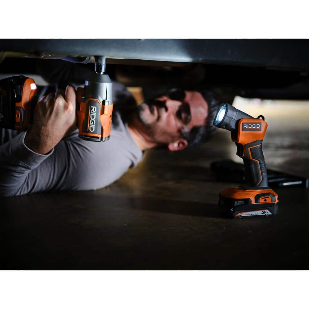 18V Cordless 8-Tool Combo Kit with 2.0 Ah Battery, 4.0 Ah Battery, and Charger