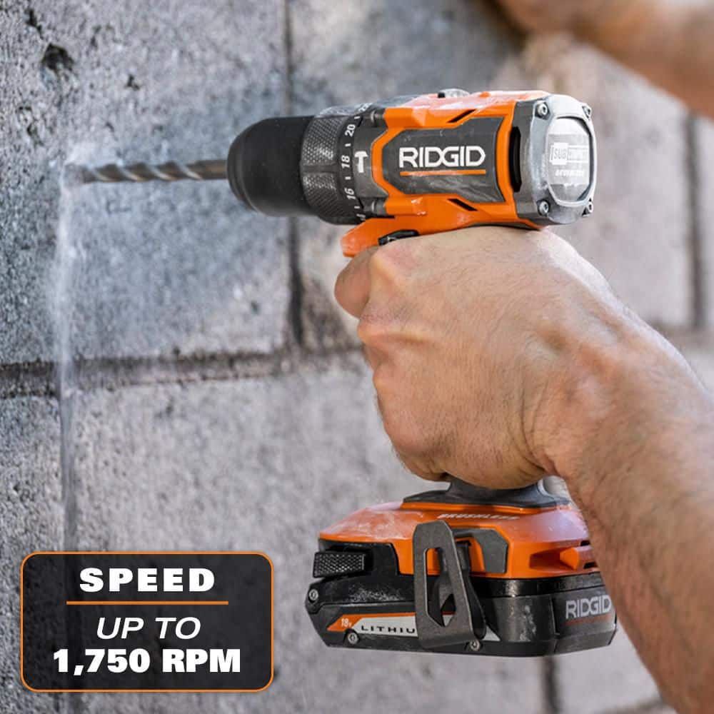 18V SubCompact Brushless Cordless 2- Tool Combo Kit w/ Hammer Drill, Impact Driver, (2) 2.0 Ah Batteries, Charger, & Bag