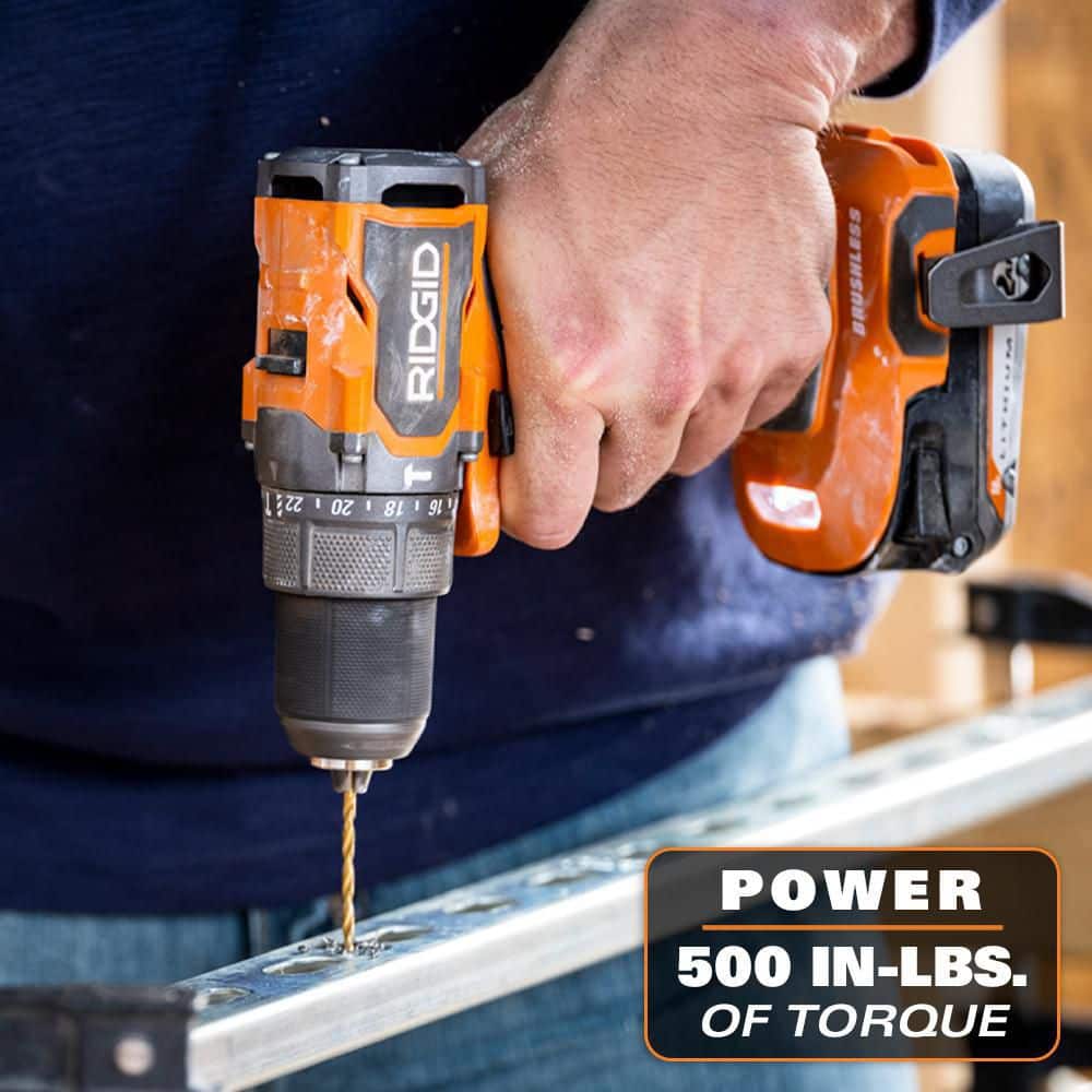 18V SubCompact Brushless Cordless 2- Tool Combo Kit w/ Hammer Drill, Impact Driver, (2) 2.0 Ah Batteries, Charger, & Bag