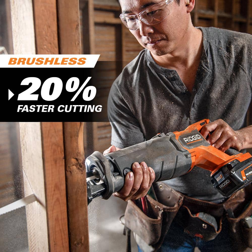 18V Brushless Cordless Reciprocating Saw Kit with (1) 4.0 Ah Battery and Charger