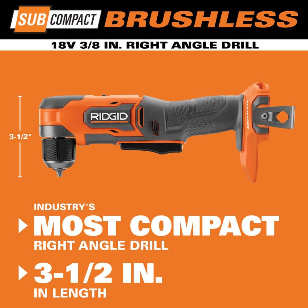 18V SubCompact Brushless Cordless 3/8 in. Right Angle Drill (Tool Only)