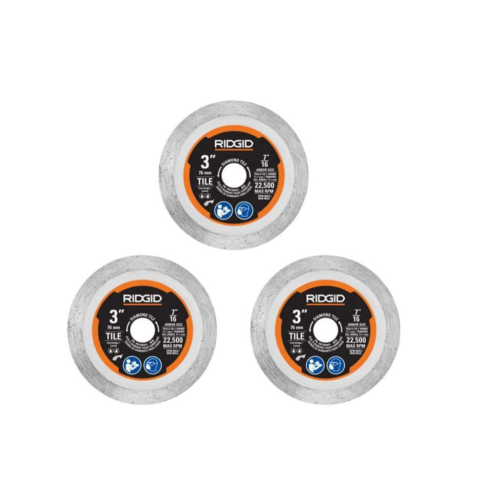 Tile Cut-Off Wheel Set (3-Piece)