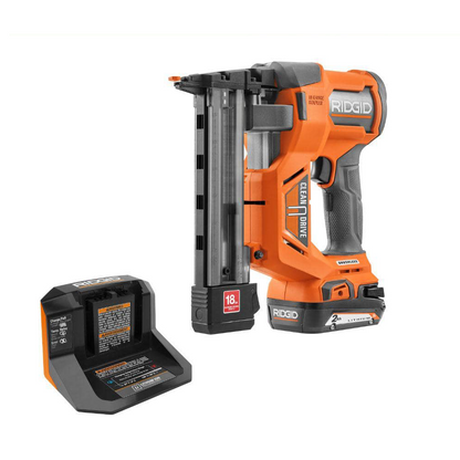 18V Brushless Cordless 18-Gauge Narrow Crown Stapler Kit with 2.0 Ah Battery and Charger
