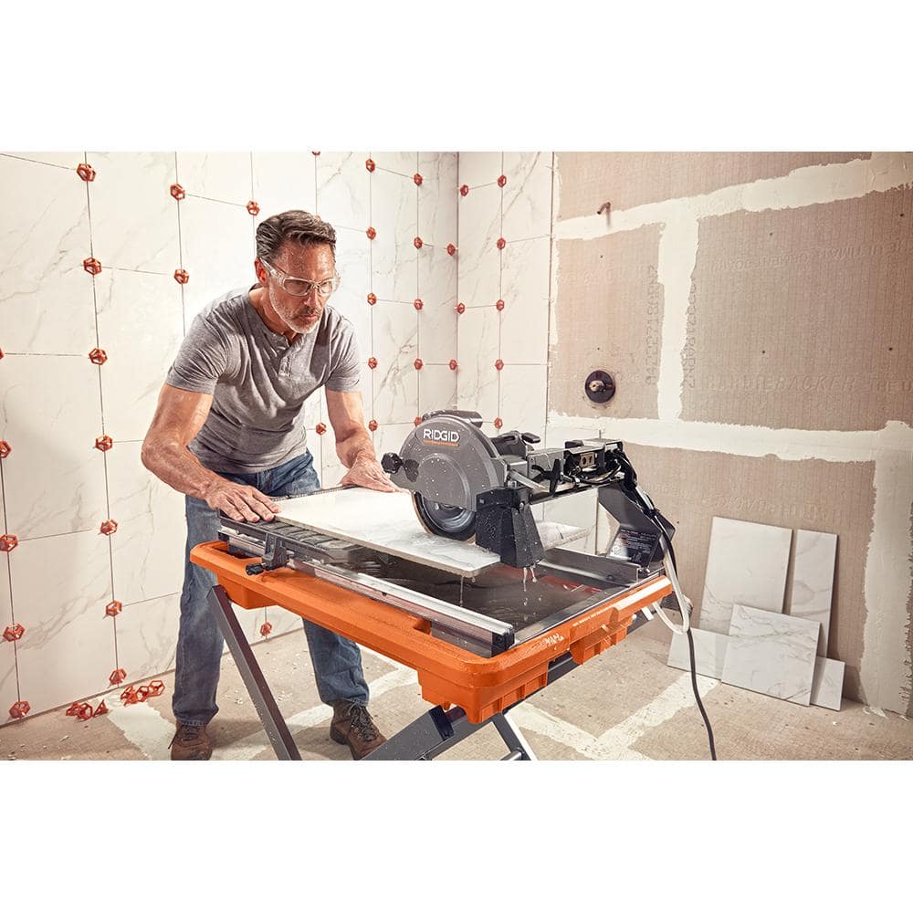 9-Amp 7 in. Blade Corded Wet Tile Saw with Stand – RIDGID Canada
