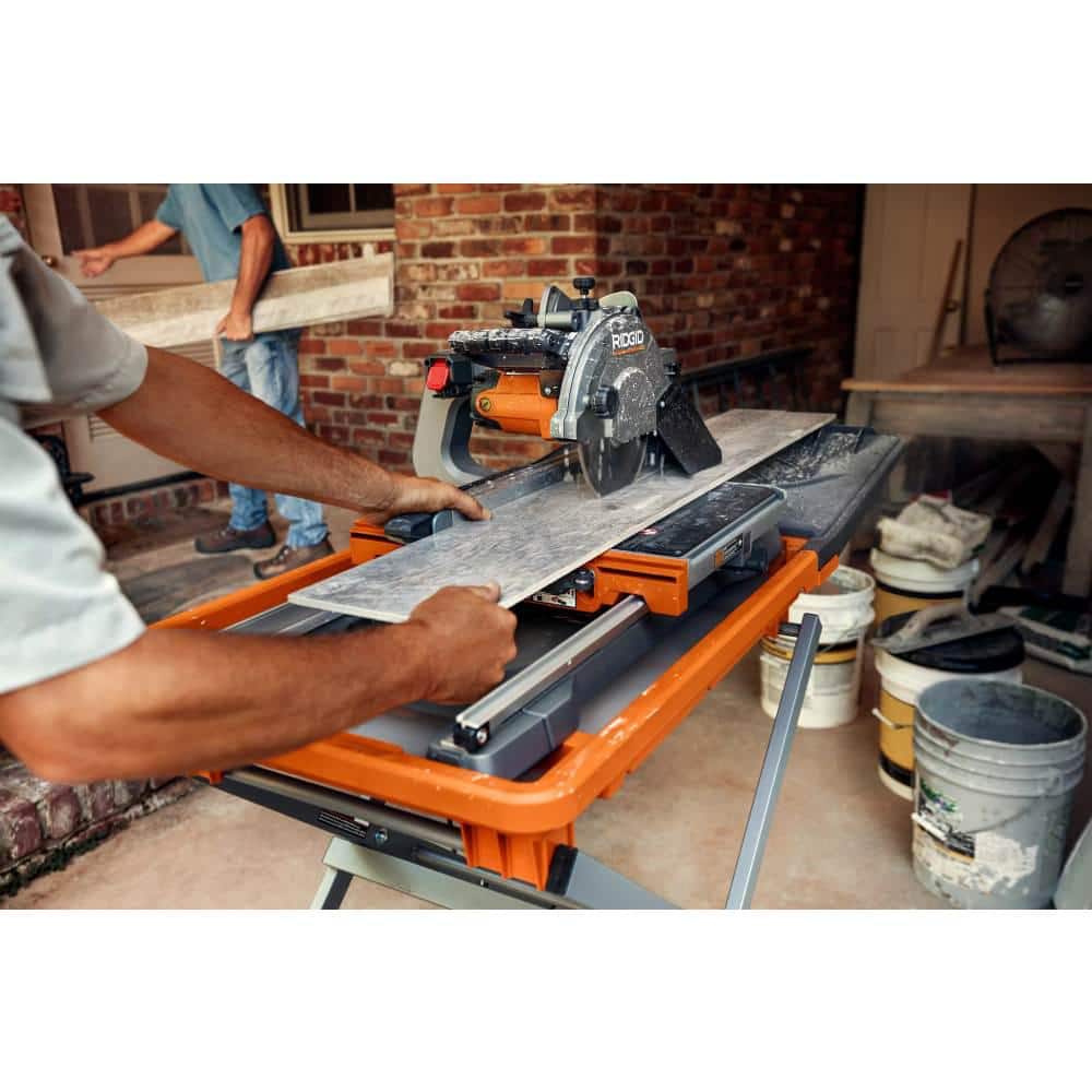 12 Amp 8 in. Blade Corded Wet Tile Saw with Extended Rip