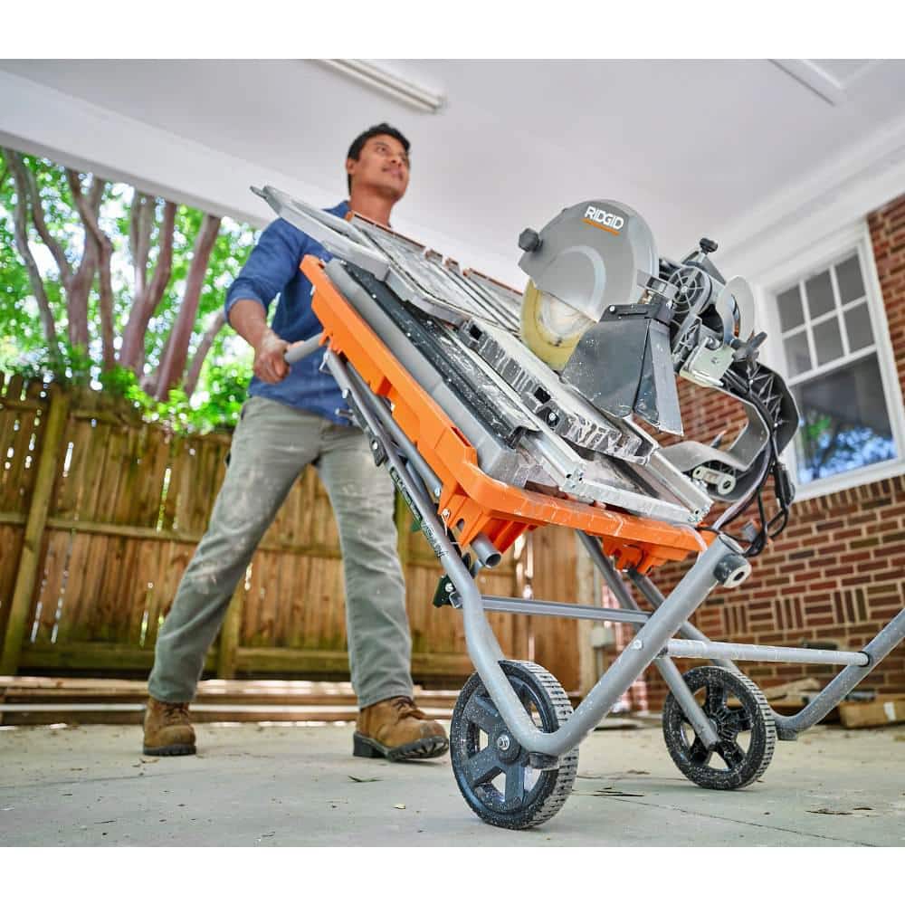 15 Amp 10 in. Wet Tile Saw with Portable Stand – RIDGID Canada